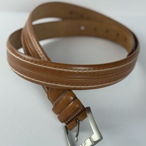 Mezlan Men’s Tan Leather Belt 42 – Made in Spain”